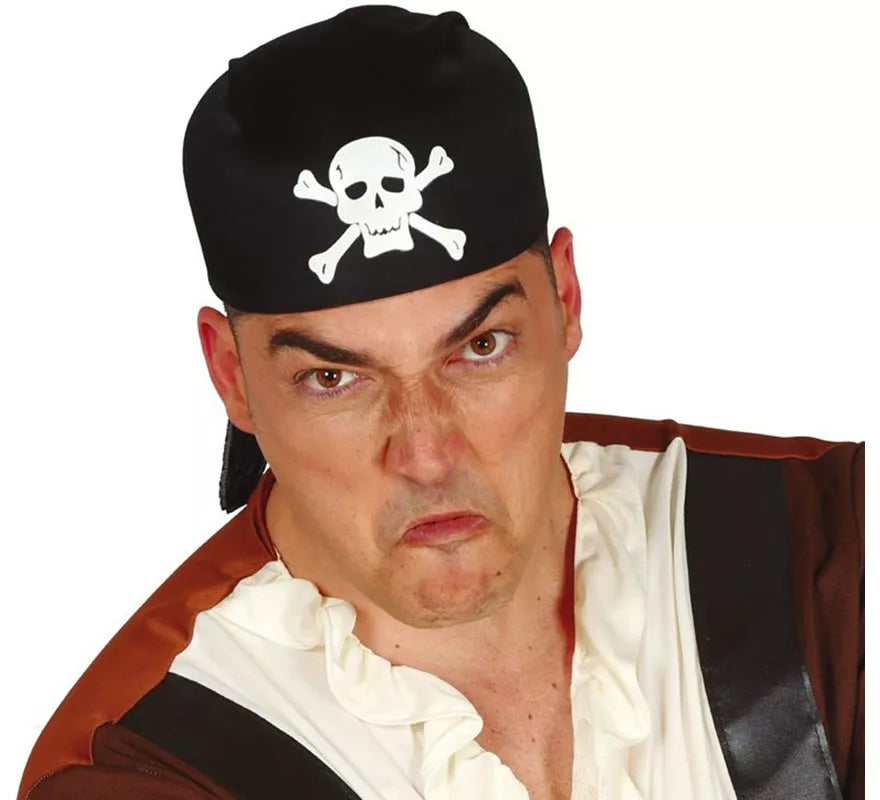 Translation missing: pt-PT.Gorro o Bandana de Pirata negro de tela