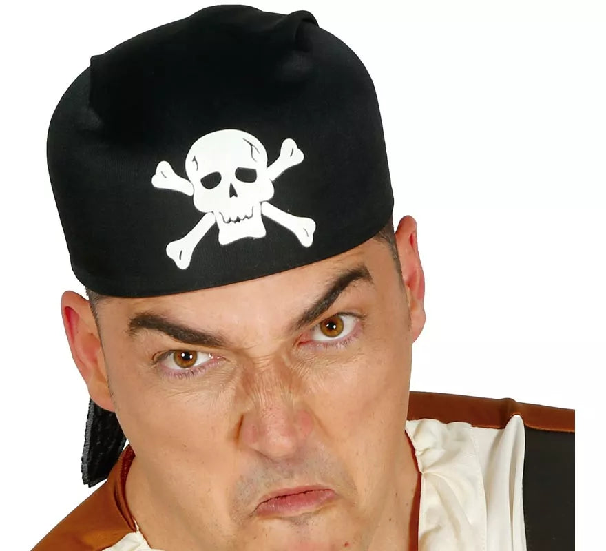 Translation missing: pt-PT.Gorro o Bandana de Pirata negro de tela