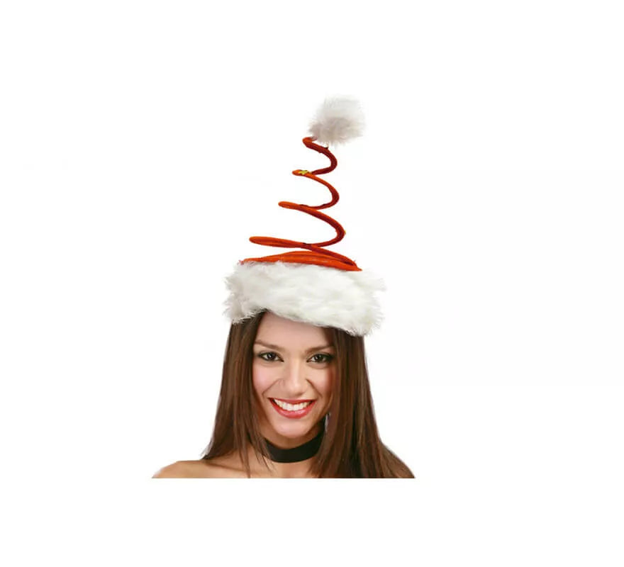 Translation missing: pt-PT.Gorro o Sombrero Espiral rojo con estrellas de Papá Noel