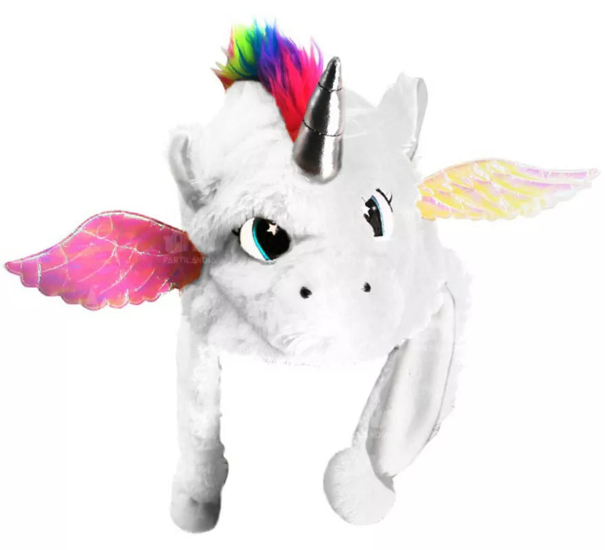 Translation missing: pt-PT.Gorro Peluche de Unicornio Blanco