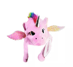 Chapéu de pelúcia unicórnio rosa
