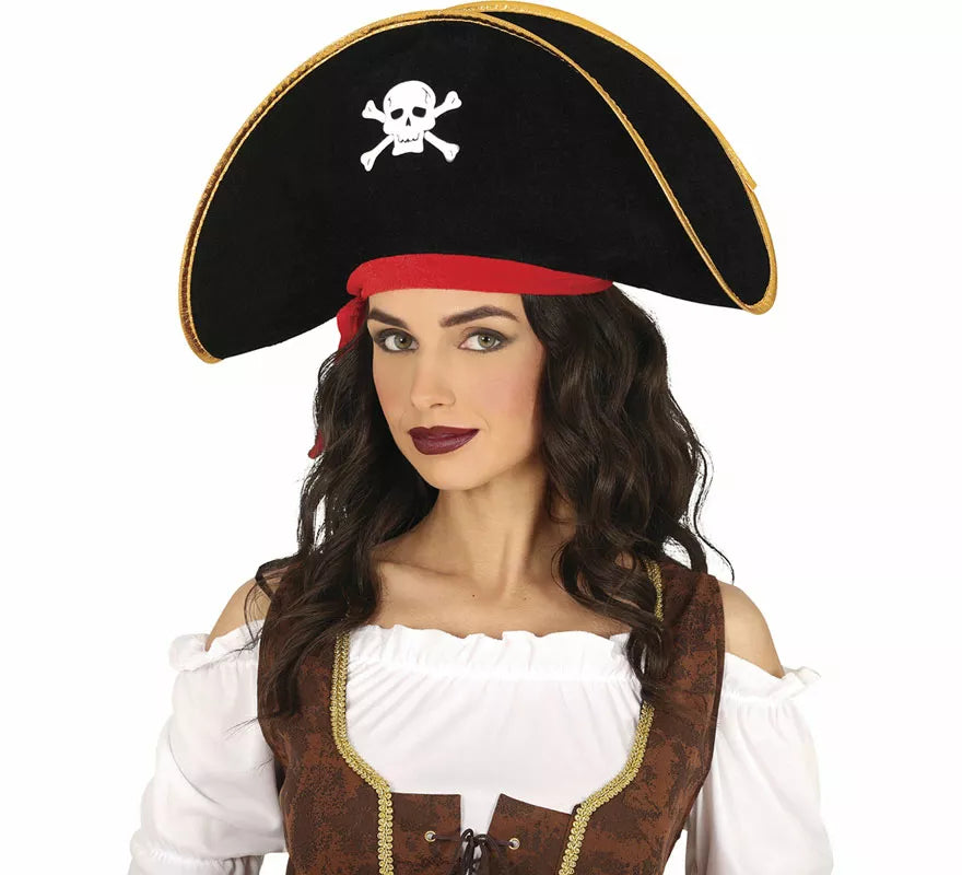 Translation missing: pt-PT.Gorro Pirata de terciopelo adulto