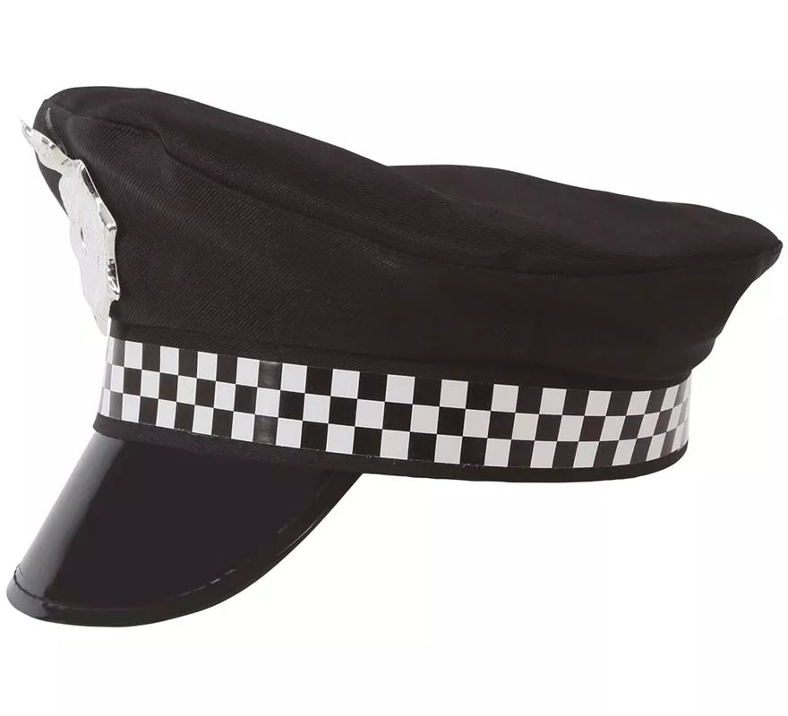 Translation missing: pt-PT.Gorro Policía con placa plateada