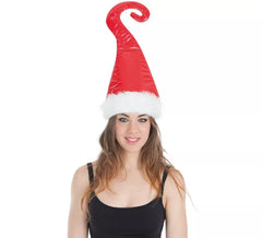 Elfo Espiral Vermelho ou Chapéu de Elfo Ajudante do Papai Noel