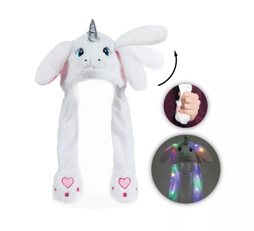 Translation missing: pt-PT.Gorro Unicornio blanco orejas con luz y movimiento