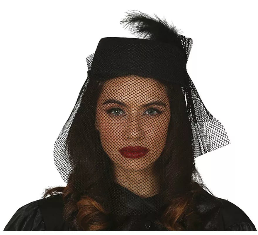 Translation missing: pt-PT.Gorro y Velo de Viuda Negro