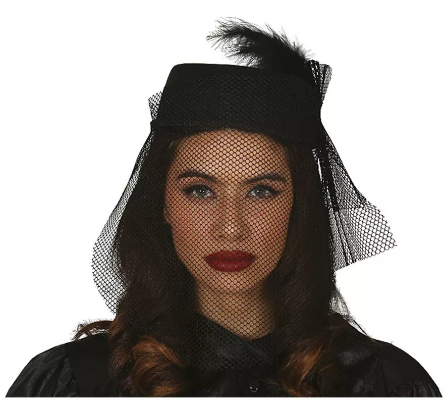 Translation missing: pt-PT.Gorro y Velo de Viuda Negro