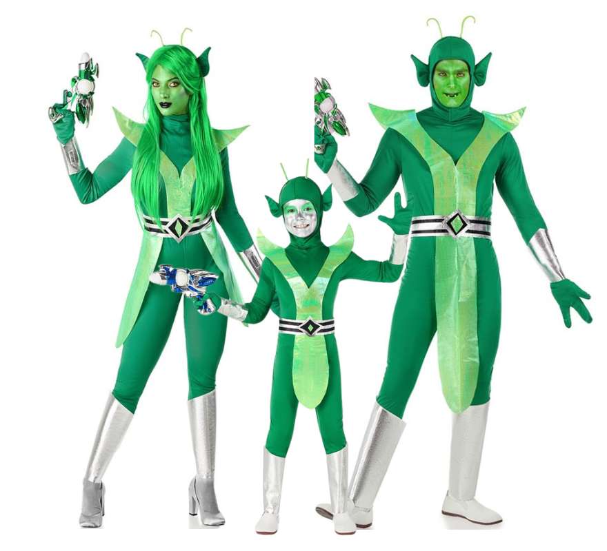 Translation missing: pt-PT.Grupo de aliens verdes y plateados