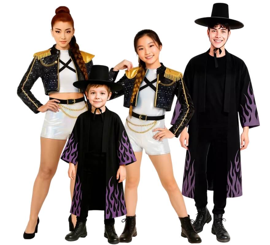 Grupo de cantor K-pop e demónios