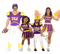 Grupo de Quarterback y Animadoras color morado