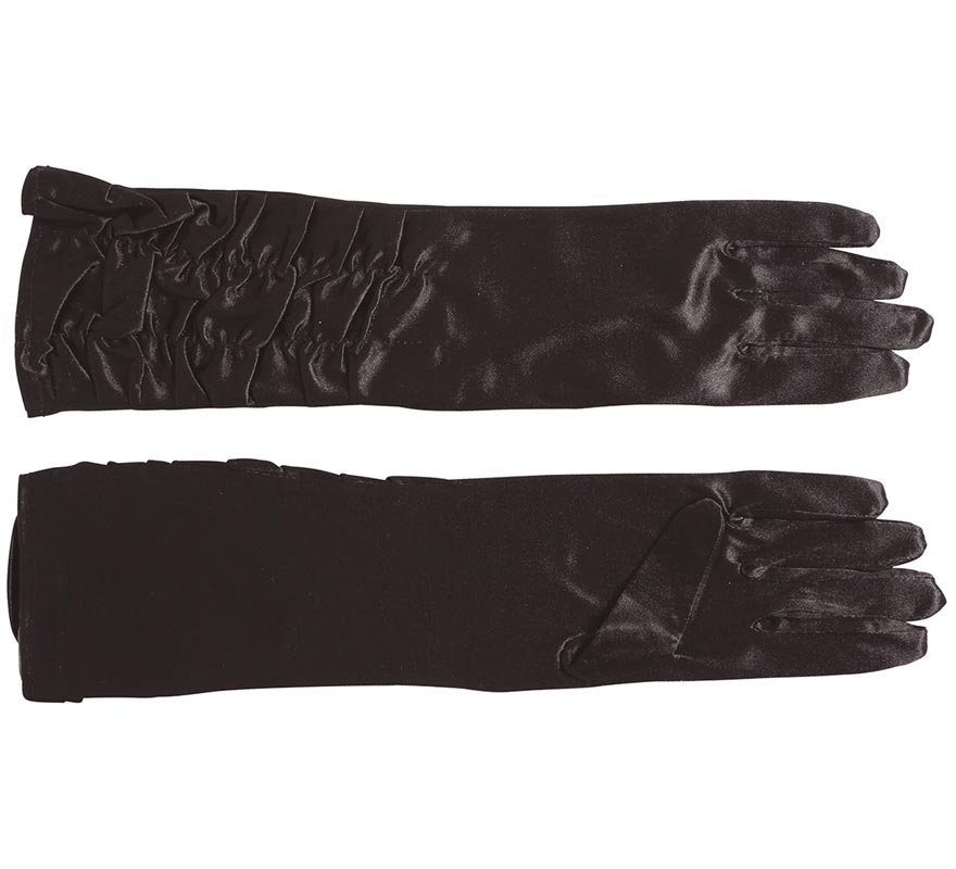 Guantes arrugados negros