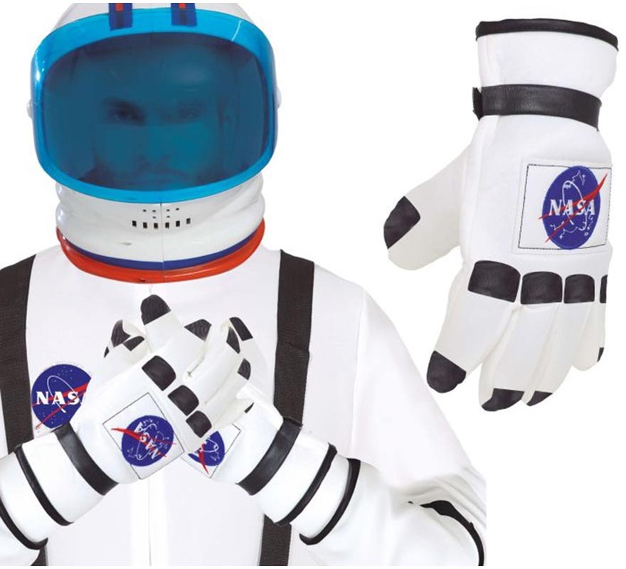 Translation missing: pt-PT.Guantes Astronauta blanco y negro Adulto