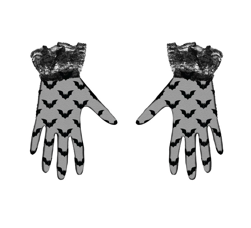 Translation missing: pt-PT.Guantes Calados negros de Murciélagos de 22 cm
