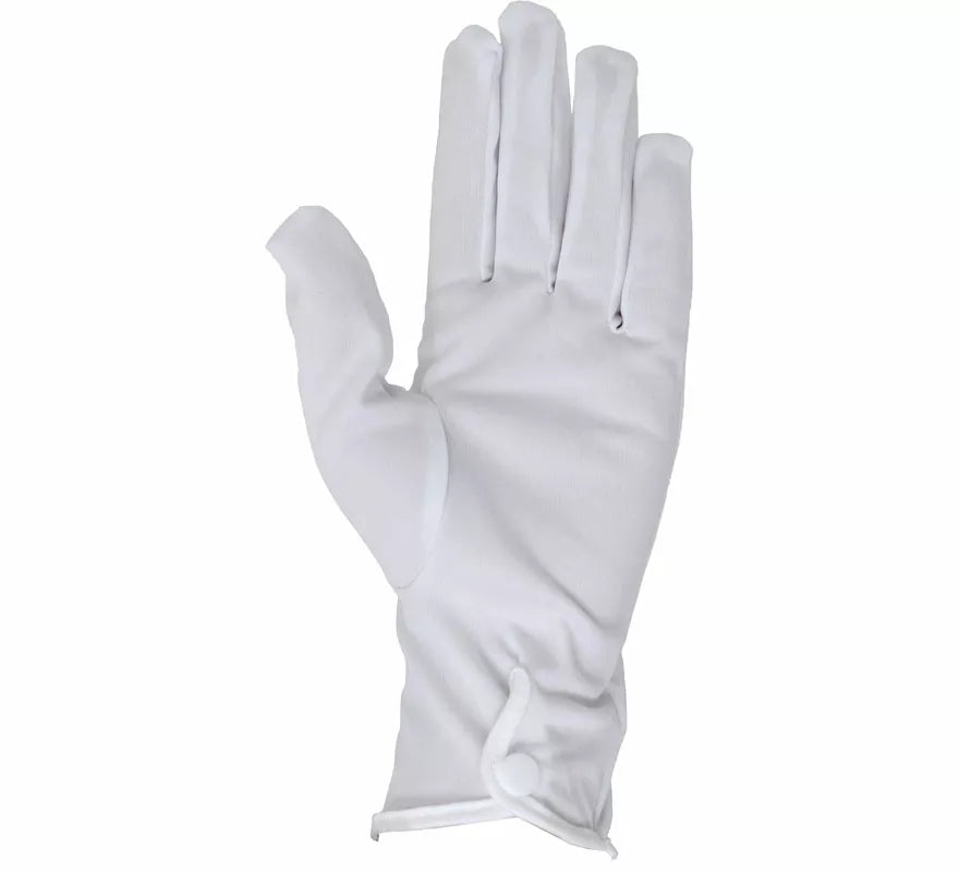 Guantes con Botón blancos de 24 cm