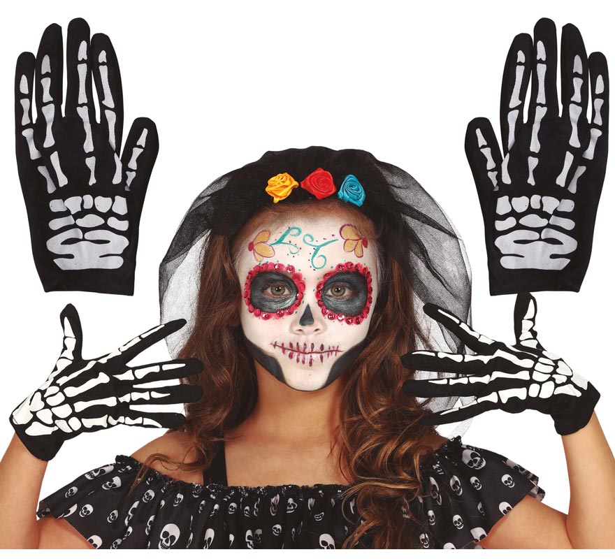 Translation missing: pt-PT.Guantes con Huesos de Esqueletos Infantiles