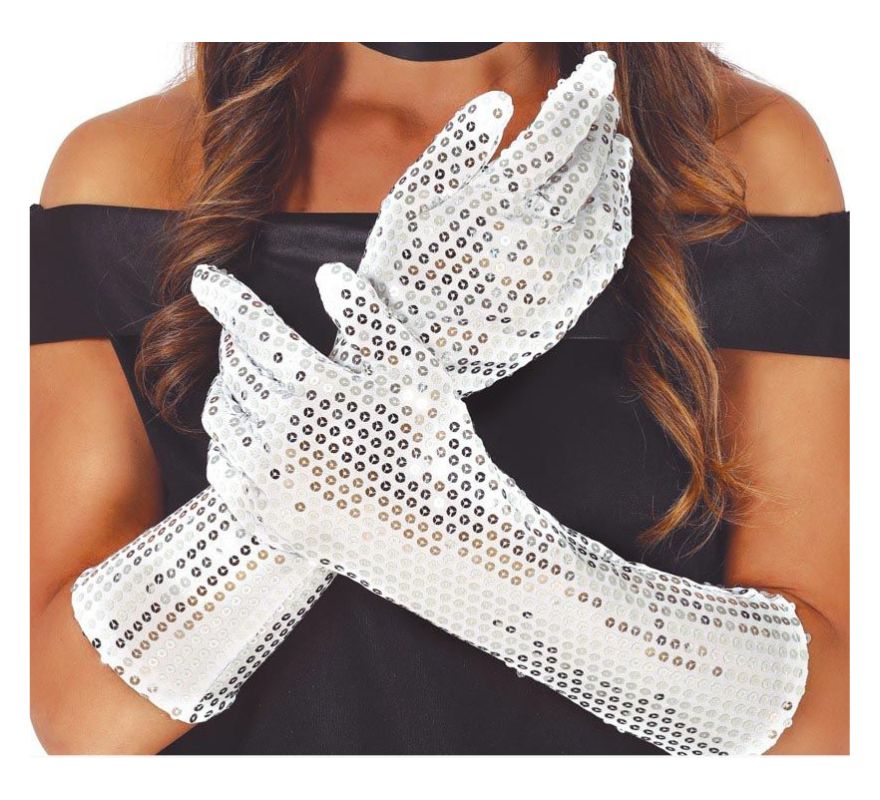 Translation missing: pt-PT.Guantes con Lentejuelas en varios colores de 39 cm