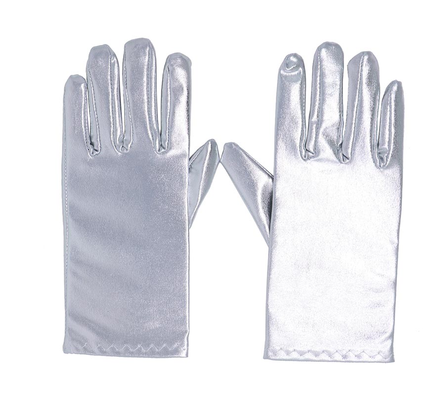 Translation missing: pt-PT.Guantes cortos color plata 22 cm