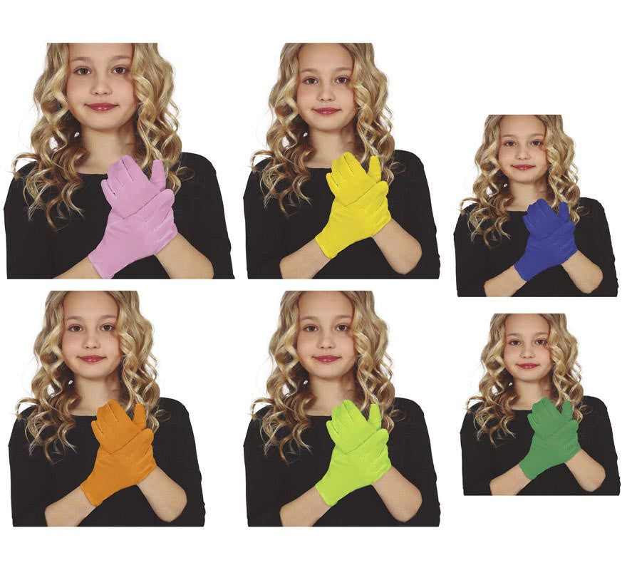 Translation missing: pt-PT.Guantes Cortos Infantiles en varios colores mate de 19 cm