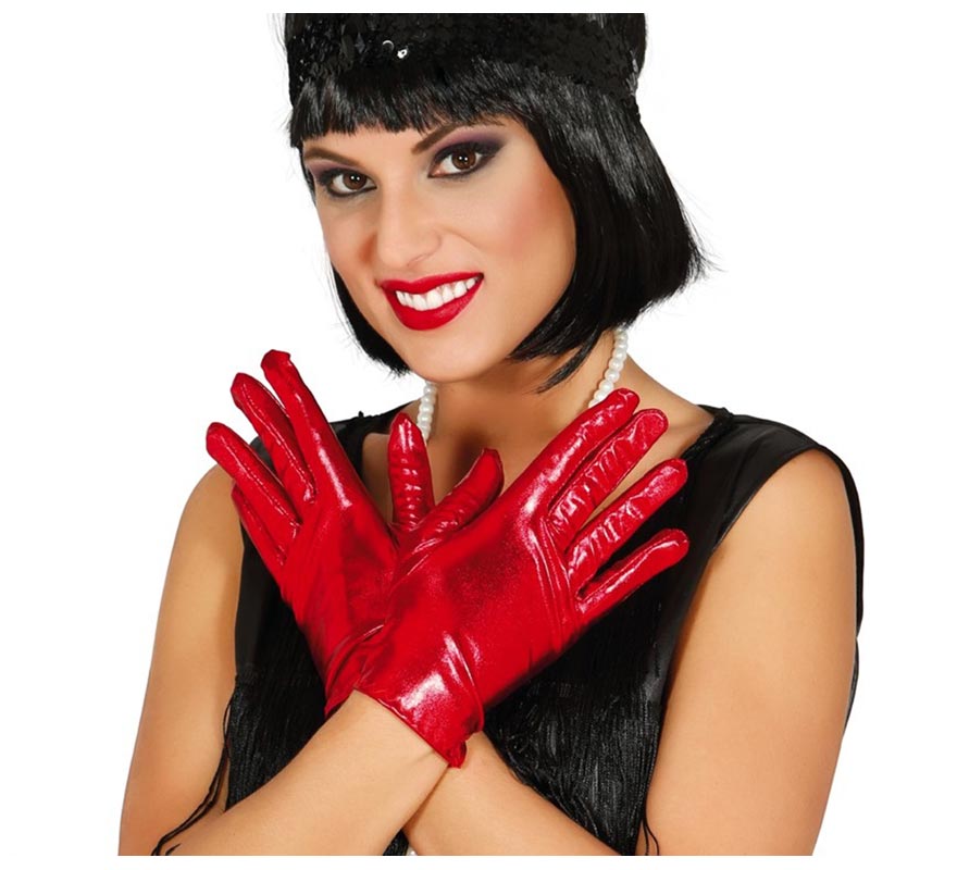 Translation missing: pt-PT.Guantes cortos rojo 22 cm