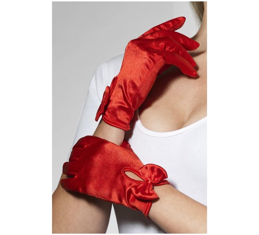 Translation missing: pt-PT.Guantes Cortos Rojos con Lazo