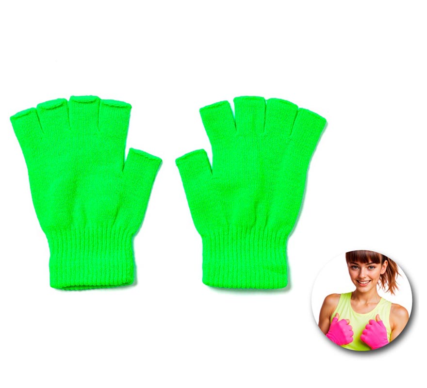 Translation missing: pt-PT.Guantes Cortos sin dedos neón en varios colores adulto