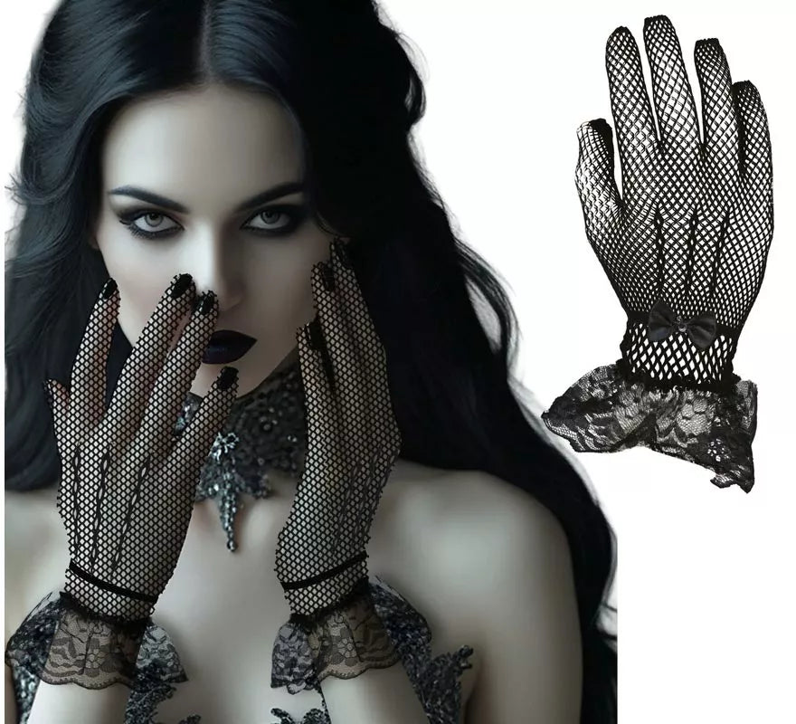 Translation missing: pt-PT.Guantes de Encaje negros adultos
