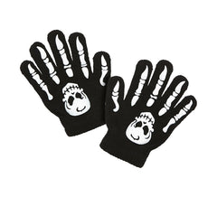Luvas de ossos com caveira para crianças