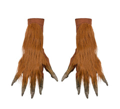 Luvas de mãos de lobisomem com pele