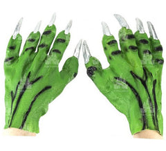 Luvas de Monstro de Borracha Verde