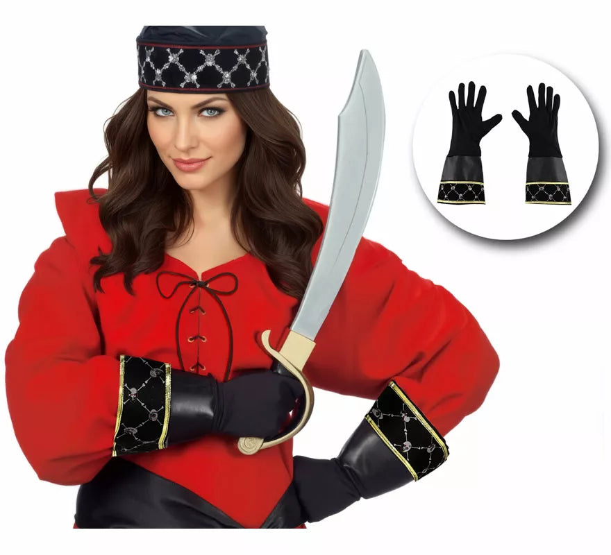 Translation missing: pt-PT.Guantes de Pirata Bucanero para adultos