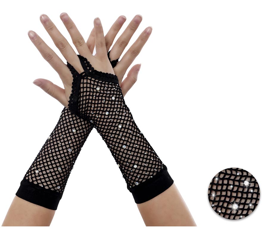 Translation missing: pt-PT.Guantes de Red Largos con Brillito sin dedos