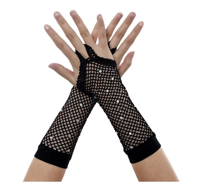 Translation missing: pt-PT.Guantes de Red Largos con Brillito sin dedos