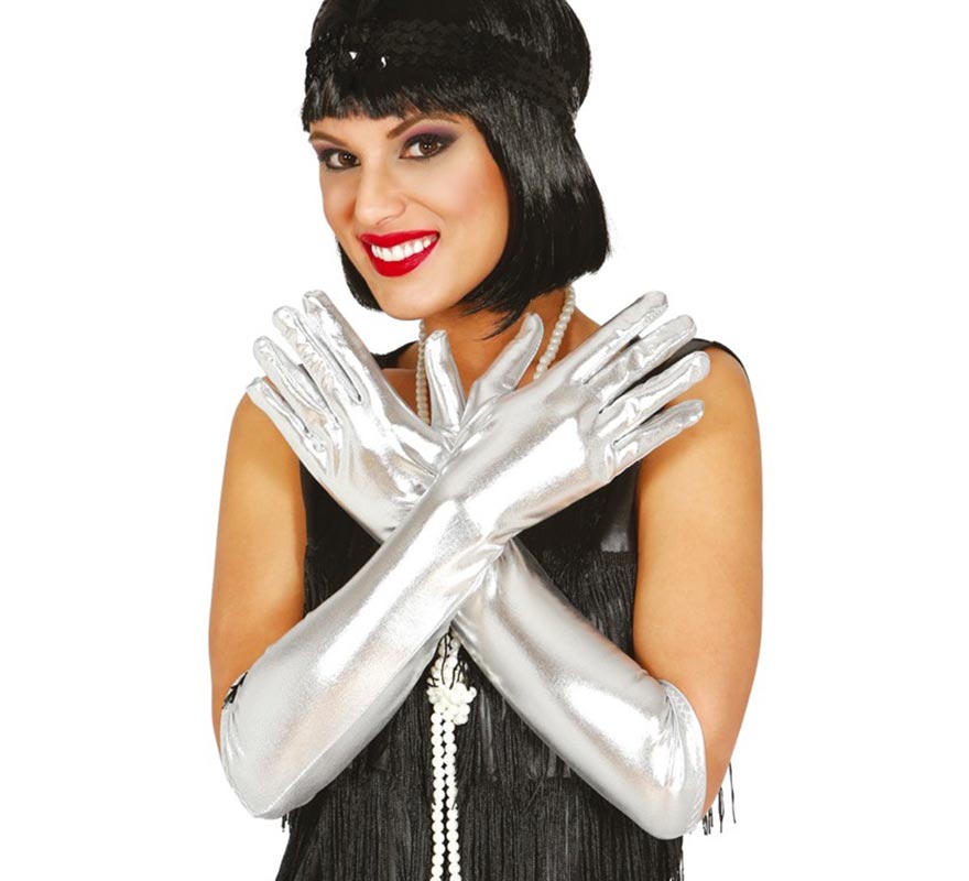 Translation missing: pt-PT.Guantes Largos color plata 44 cm
