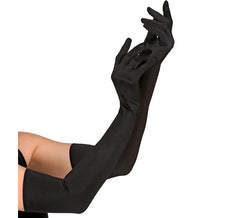 Luvas pretas extra longas 60 cm
