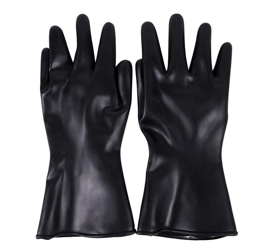 Guantes Negros Pvc de 33,5X14 cm