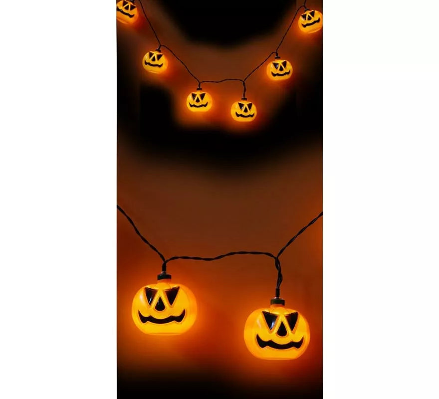 Translation missing: pt-PT.Guirnalda de 10 Calabazas iluminación LED de 150 cm