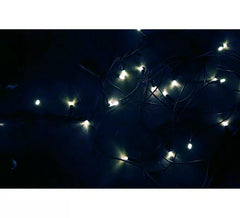 Guirlanda de 50 LEDs IP44 branco à prova d'água
