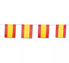Guirlanda de bandeira de papel da Espanha 15x20 cm 50 m de comprimento