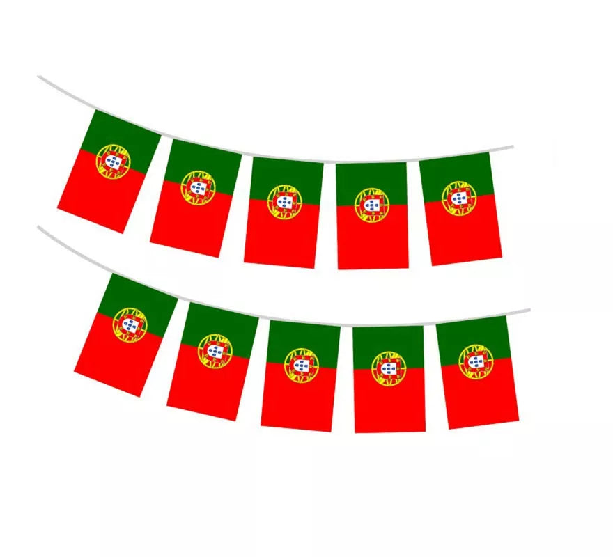 Translation missing: pt-PT.Guirnalda de Banderas de Portugal de 20x30 cm de 10 m de largo