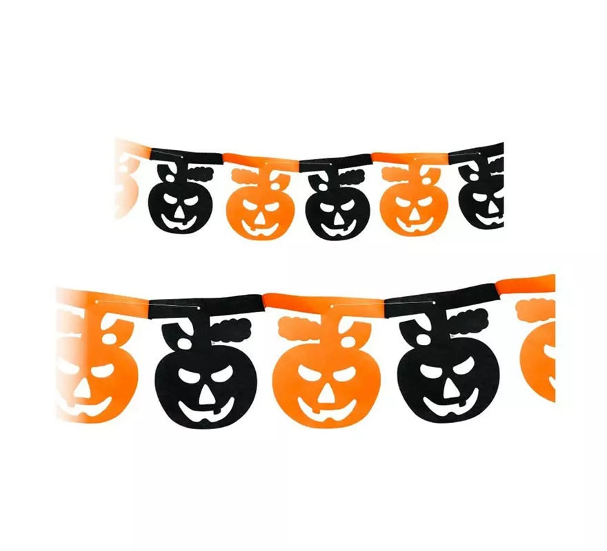 Translation missing: pt-PT.Guirnalda de Calabaza negro y naranja de 3 m