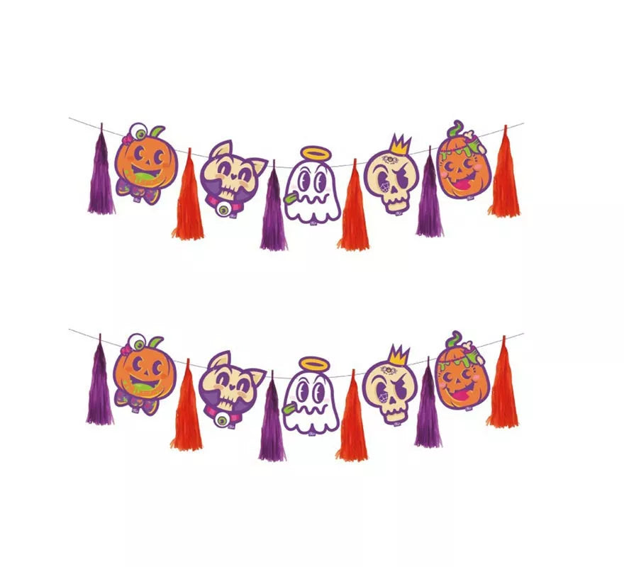 Translation missing: pt-PT.Guirnalda de Calabaza y Fantasma de Anime de 2 m