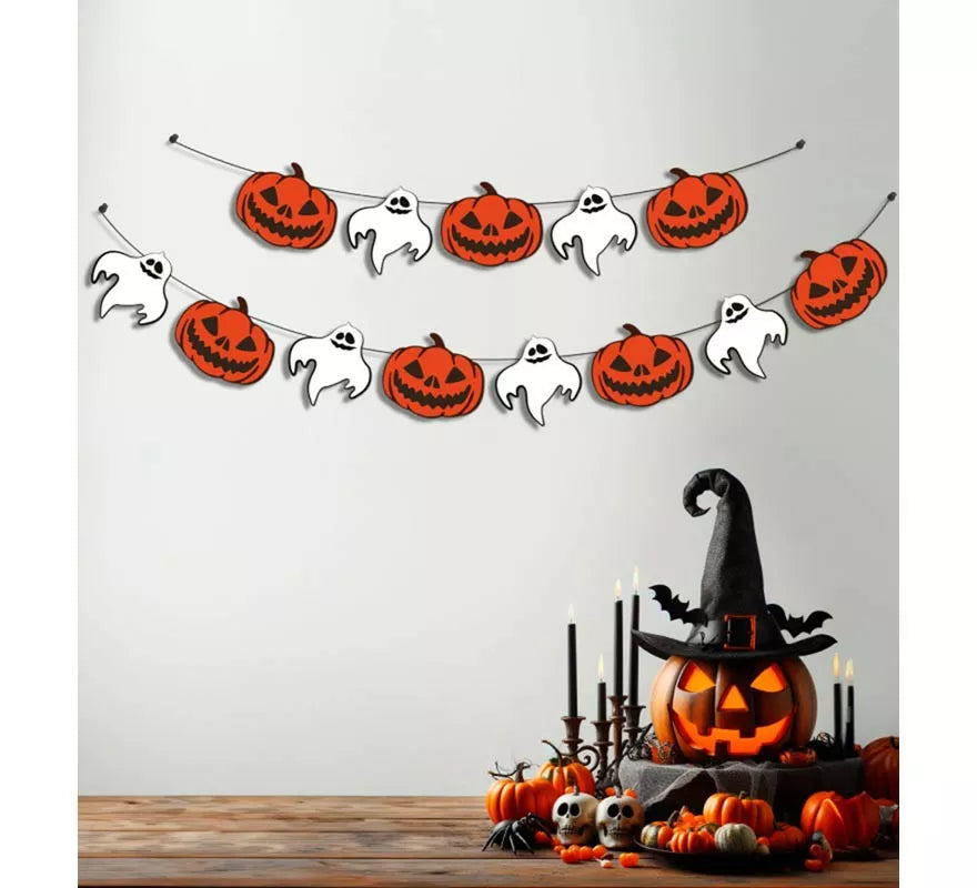 Translation missing: pt-PT.Guirnalda de Calabazas y fantasmas de 3 m