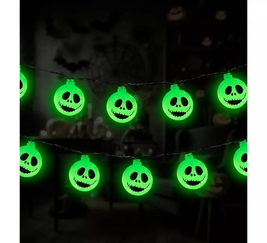 Translation missing: pt-PT.Guirnalda de Calavera Pesadilla con luz de 1,20 m