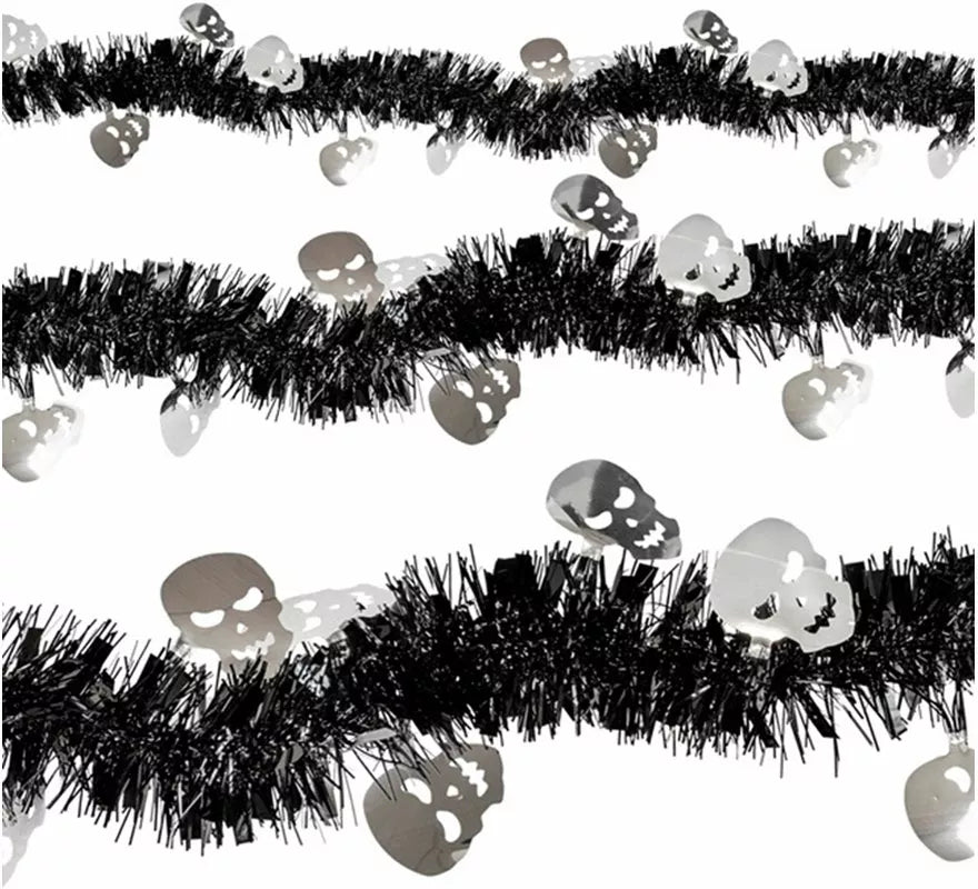 Translation missing: pt-PT.Guirnalda de Calaveras de Oropel de 300 cm
