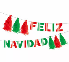 Guirlanda de Natal com pompons vermelhos e verdes, 3 metros