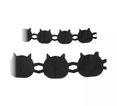 Guirlanda de gato preto de Halloween de 3 m