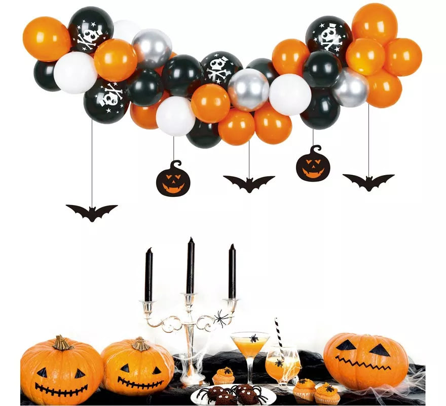 Translation missing: pt-PT.Guirnalda de Globos Sticker Halloween 33 Piezas