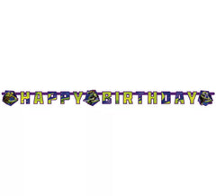 Guirlanda de feliz aniversário de tartarugas ninja mutantes