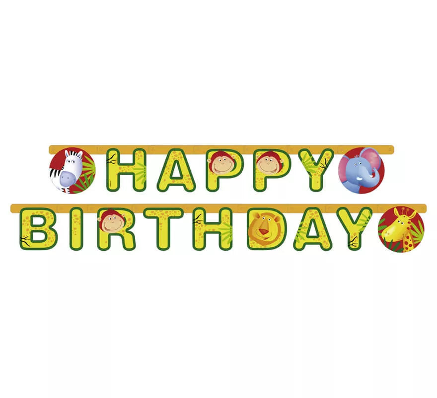 Translation missing: pt-PT.Guirnalda de Happy Birthday de Safari