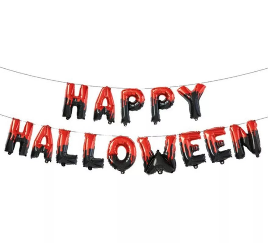 Translation missing: pt-PT.Guirnalda de letras de Globos Foil Happy Halloween